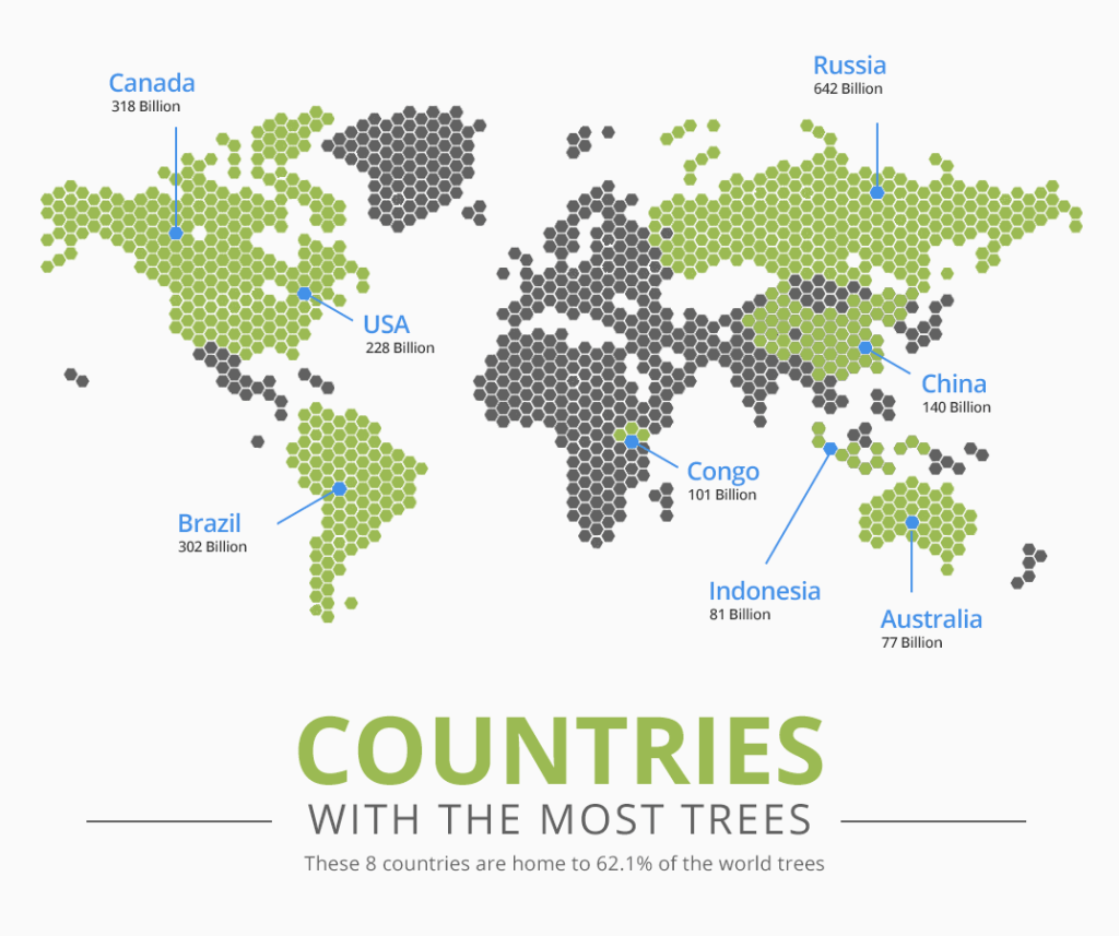 How Many Trees Are in the World? By Country, Type, Year (Updated 2023)